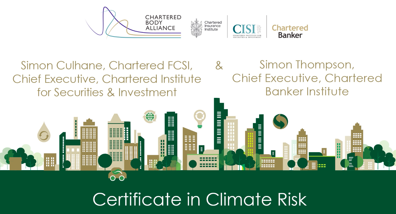 Simon Culhane & Simon Thompson - Certificate in Climate Risk launch
