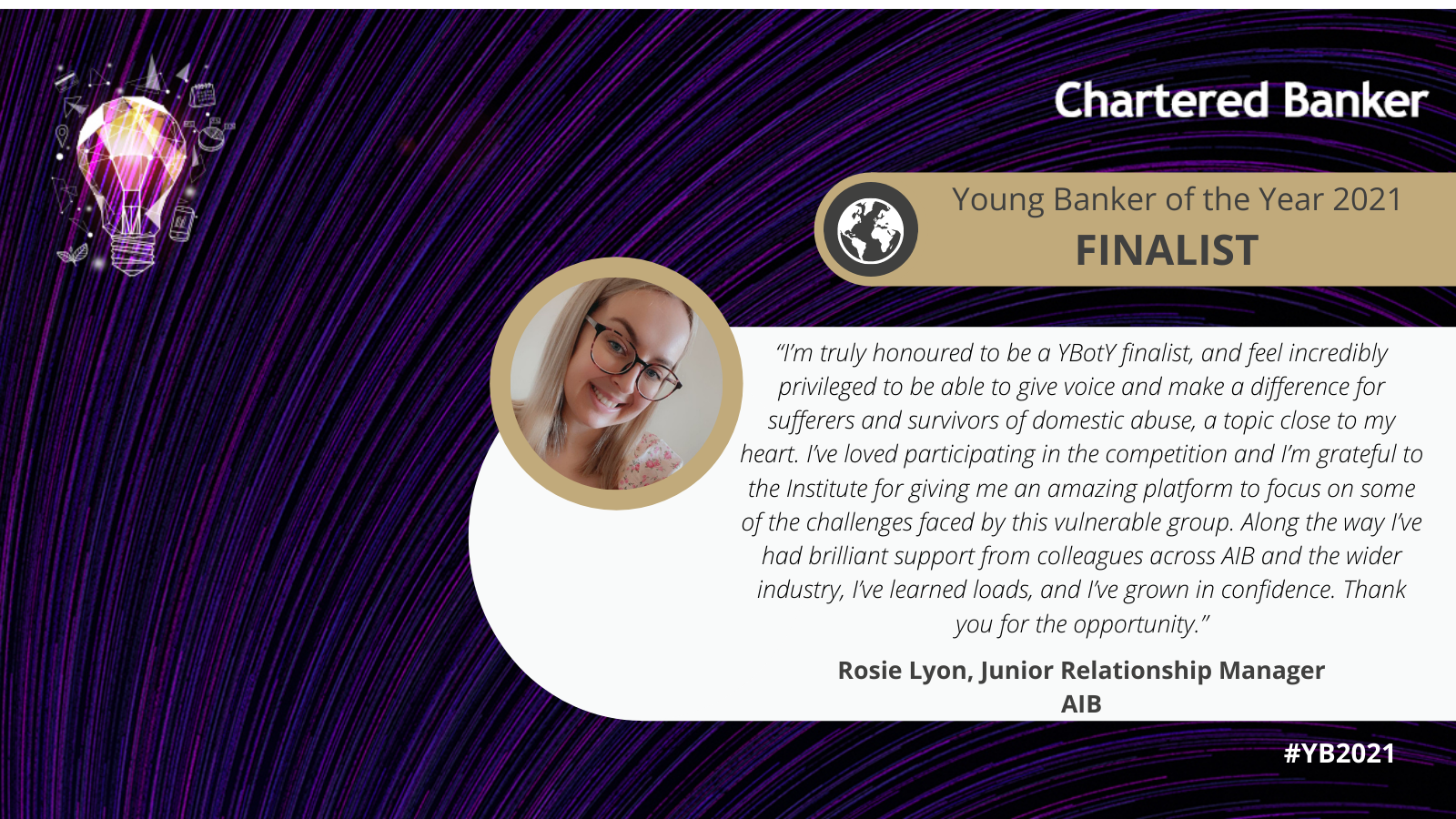 Young Banker of the Year 2021 - Rosie Lyon's Proposal