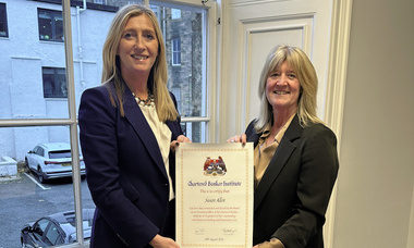 Susan Allen, OBE, Awarded Honorary Fellowship from Chartered Banker Institute
