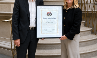 Professor Kevin Keasey awarded Honorary Fellowship from the Chartered Banker Institute