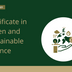Certificate in Green and Sustainable Finance